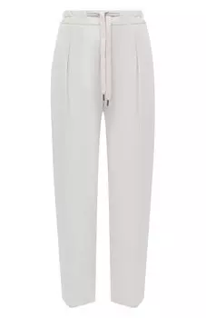Брюки из хлопка и льна Brunello Cucinelli