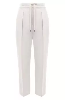 Брюки из хлопка и льна Brunello Cucinelli