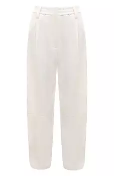 Брюки из хлопка и льна Brunello Cucinelli