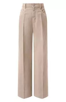 Брюки из хлопка и льна Brunello Cucinelli