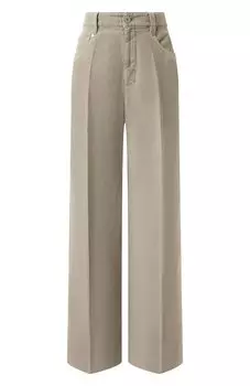 Брюки из хлопка и льна Brunello Cucinelli