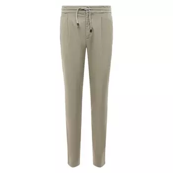 Брюки из хлопка и льна Brunello Cucinelli