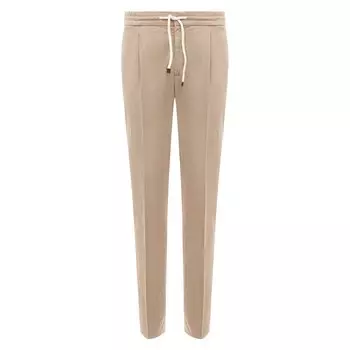 Брюки из хлопка и льна Brunello Cucinelli