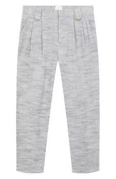 Брюки из хлопка и льна Eleventy