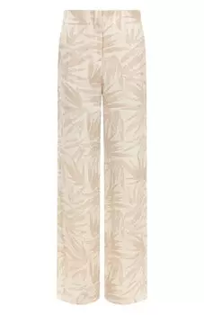 Брюки из хлопка и льна Giorgio Armani