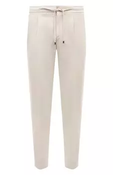 Брюки из хлопка и льна Luigi Borrelli