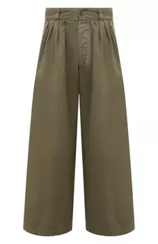 Брюки из хлопка и льна Maison Margiela