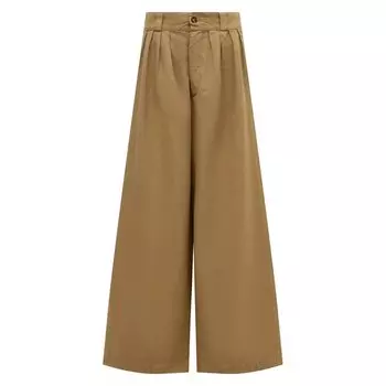 Брюки из хлопка и льна Maison Margiela