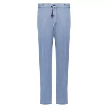 Брюки из хлопка и льна Marco Pescarolo