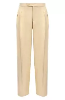 Брюки из хлопка и льна Twinset