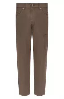 Брюки из хлопка и шелка Dondup