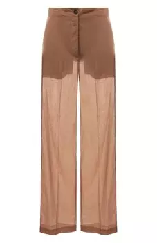 Брюки из хлопка и шелка Erika Cavallini