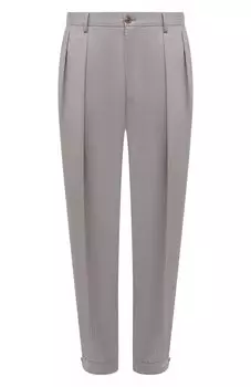 Брюки из хлопка и шелка Giorgio Armani