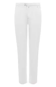 Брюки из хлопка и шелка Kiton