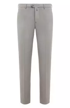 Брюки из хлопка и шелка Kiton
