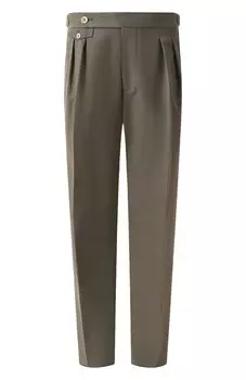 Брюки из хлопка и шерсти Brunello Cucinelli