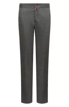 Брюки из хлопка и шерсти Kiton