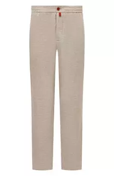 Брюки из хлопка и шерсти Kiton