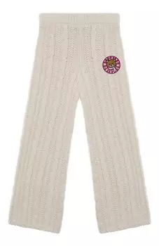 Брюки из хлопка и шерсти Moschino