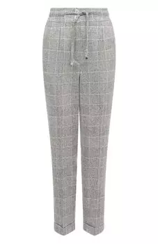 Брюки из шелка и шерсти Kiton