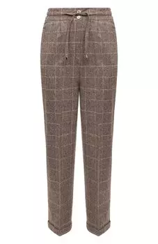 Брюки из шелка и шерсти Kiton