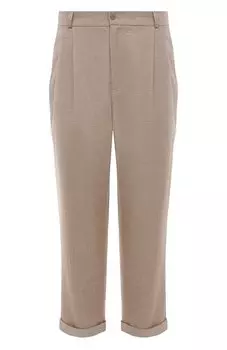 Брюки из шелка и шерсти WHO_AM