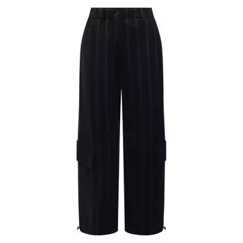 Брюки из шерсти и хлопка Brunello Cucinelli