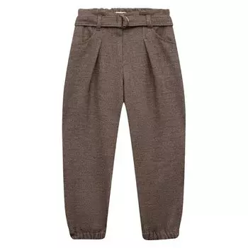 Брюки из шерсти и хлопка Brunello Cucinelli