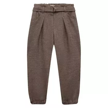 Брюки из шерсти и хлопка Brunello Cucinelli