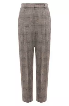 Брюки из шерсти и хлопка Brunello Cucinelli