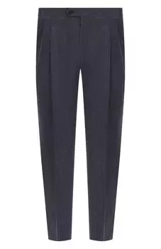 Брюки из шерсти и хлопка Corneliani