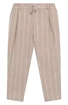 Брюки из шерсти и хлопка Eleventy