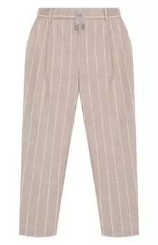 Брюки из шерсти и хлопка Eleventy