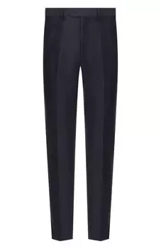 Брюки из шерсти и хлопка Emporio Armani