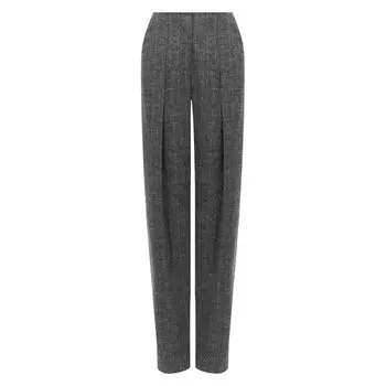 Брюки из шерсти и хлопка Giorgio Armani