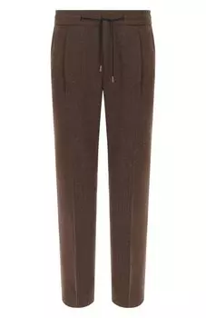 Брюки из шерсти и хлопка HUGO