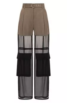 Брюки из шерсти и хлопка Pinko