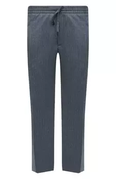 Брюки из шерсти и льна Brioni