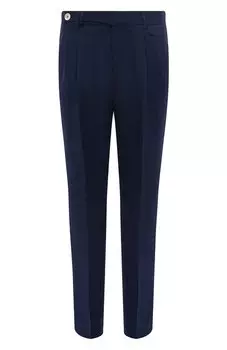 Брюки изо льна и шерсти Brunello Cucinelli