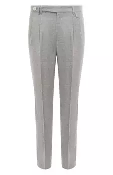 Брюки из шерсти и льна Brunello Cucinelli