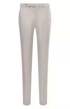 Брюки из шерсти и льна Zegna