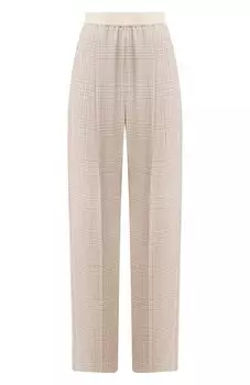 Брюки из шерсти и шелка Agnona