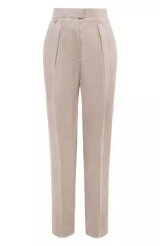 Брюки из шерсти и шелка Agnona