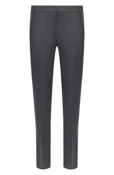Брюки из шерсти и шелка Brunello Cucinelli