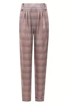 Брюки из шерсти и шелка Giorgio Armani