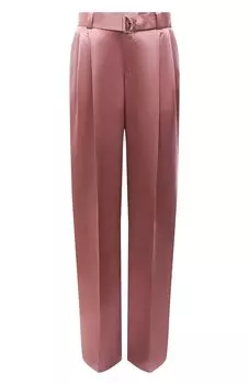 Брюки из шерсти и шелка Jacob Lee