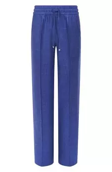 Брюки из шерсти и шелка Kiton