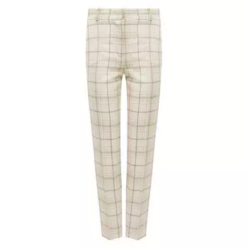 Брюки из шерсти и шелка Loro Piana