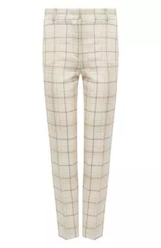 Брюки из шерсти и шелка Loro Piana