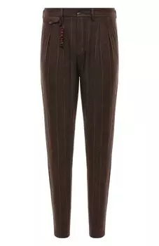 Брюки из шерсти и шелка Marco Pescarolo